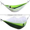 Double Camping Hammock with Mosquito Net Nylon Fabric Hammock for Beach, Traveling, Hiking, Mountain, Adventure, Outdoor Jungle