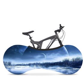 Bicycle Dust Cover, Wheel Cover, Elastic Dust Cover, Starry Sky Series (Option: H-One size)