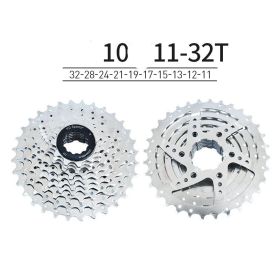 Sports Mountain Road Bike Flywheel  Speed Lightweight Large Gear Anti-rust Bicycle Accessories (Option: 10-Silver)