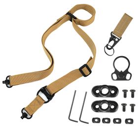 Outdoor Camping Tactical Harness QD Button Nylon Double Point (Color: Khaki)