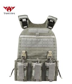 MOLLE System Quick Dismantling Tactical Vest Outdoor Military Fan Training Suit (Color: grey)