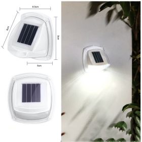 Outdoor Solar Courtyard Small Wall Lamp Garden Waterproof Rail Guarding Lamp Home Villa Wall Vintage Ornament Small Night Lamp (Option: Transparent White Light-Solar Garden Lamp)