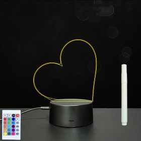 3D Acrylic Board Handwriting Message Board LED Light (Option: Style2-Black B)