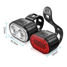 Helmet Road Bike Headlight Tail Light Set (Option: Suit)